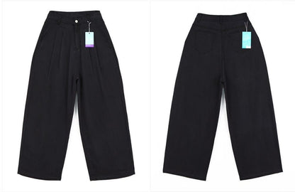 🌿No.4071 | Korean Tencel Wide Leg Pants, Two-Tuck Lightweight Summer Trousers (3 Length Options)