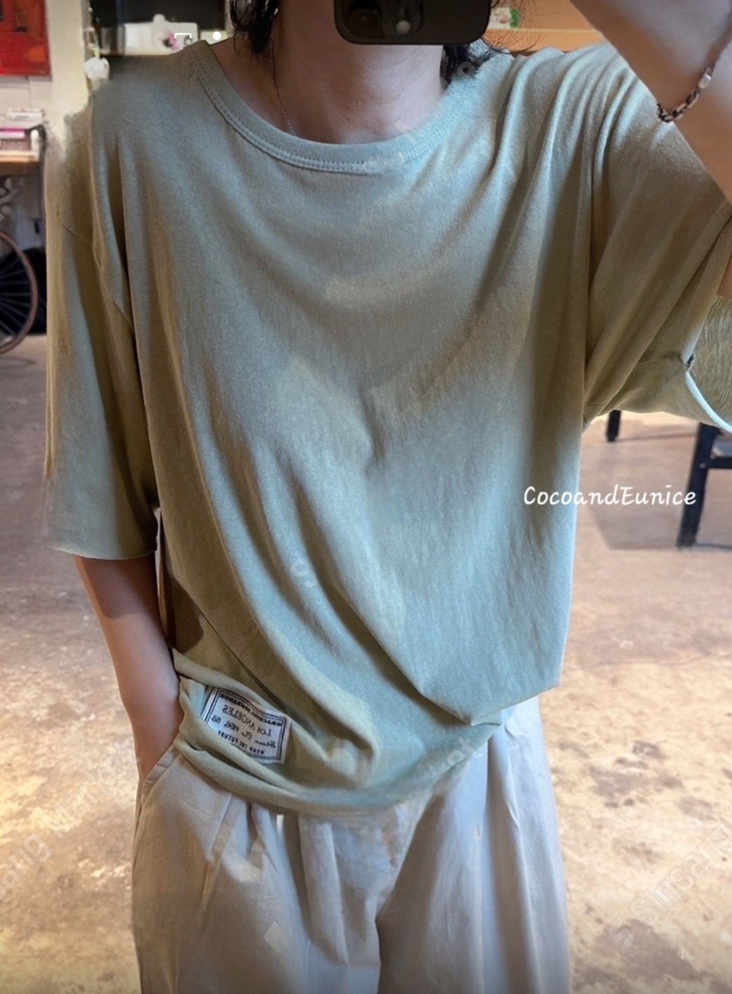 🌿HIGHLY RECOMMENDED| Premium Twisted Cotton Raw Hem Tee | Korean 3/4 Sleeve Top | Lightweight Relaxed Fit Shirt | Women's Everyday Essential