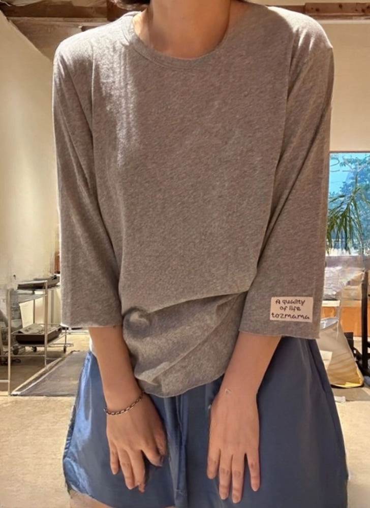 🌿HIGHLY RECOMMENDED| Premium Twisted Cotton Raw Hem Tee | Korean 3/4 Sleeve Top | Lightweight Relaxed Fit Shirt | Women's Everyday Essential