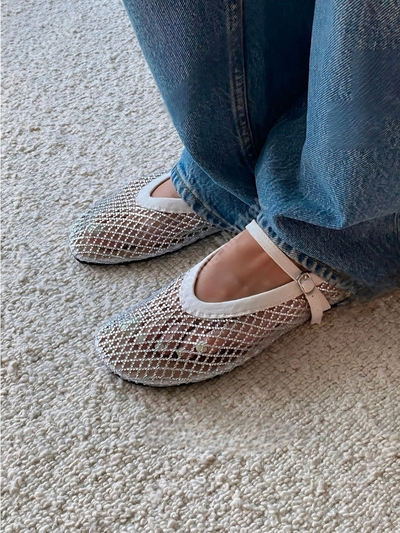 ✨ Must-Have Summer Flat ✨ 💎Beaded Mesh Flats💎