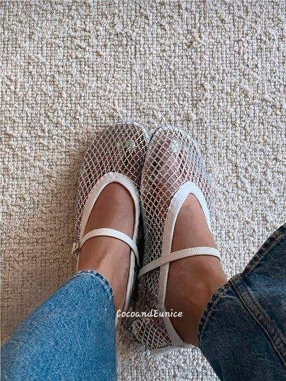 ✨ Must-Have Summer Flat ✨ 💎Beaded Mesh Flats💎