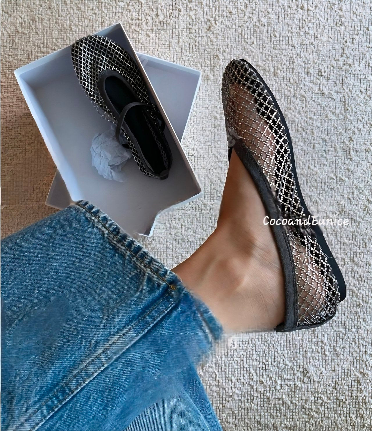 ✨ Must-Have Summer Flat ✨ 💎Beaded Mesh Flats💎
