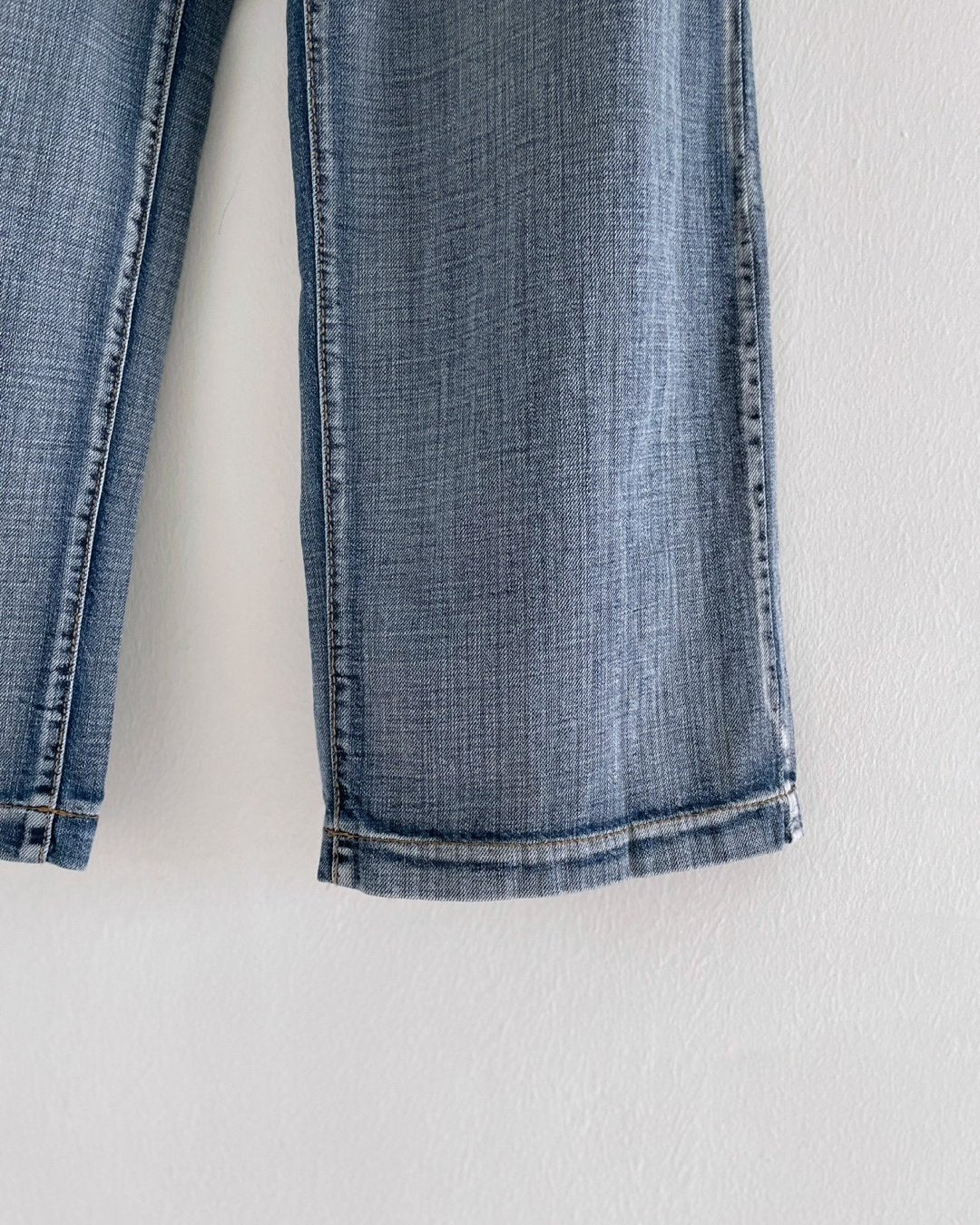 No.3089 Wide Straight Leg Jeans | Korean Denim Pants | Hidden Waistband Jeans | Light Wash Denim | High Rise Wide Leg Jeans | Casual Jeans