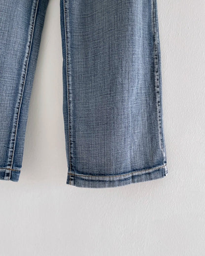 No.3089 Wide Straight Leg Jeans | Korean Denim Pants | Hidden Waistband Jeans | Light Wash Denim | High Rise Wide Leg Jeans | Casual Jeans