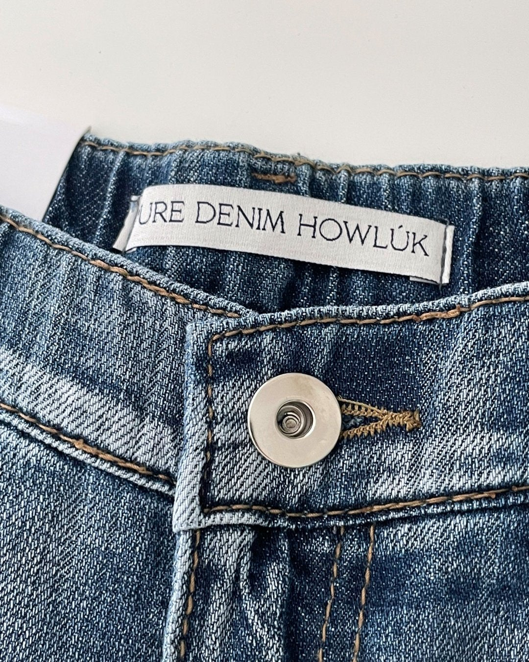 No.3089 Wide Straight Leg Jeans | Korean Denim Pants | Hidden Waistband Jeans | Light Wash Denim | High Rise Wide Leg Jeans | Casual Jeans