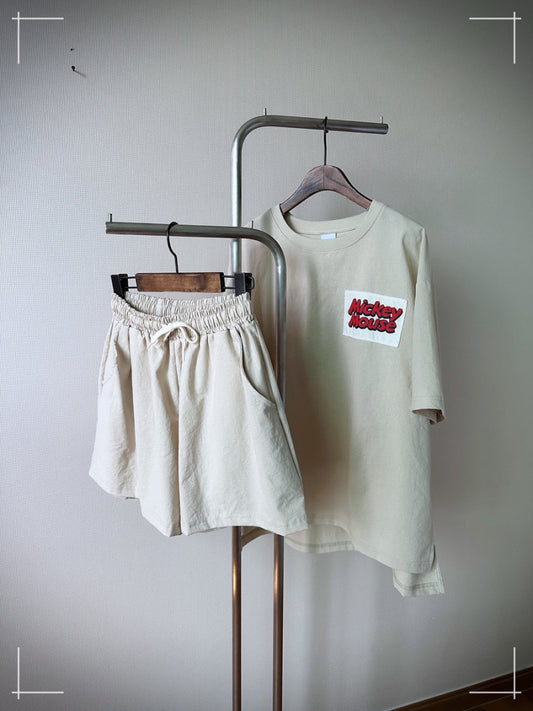 Mickey Boxy Top & Shorts Set