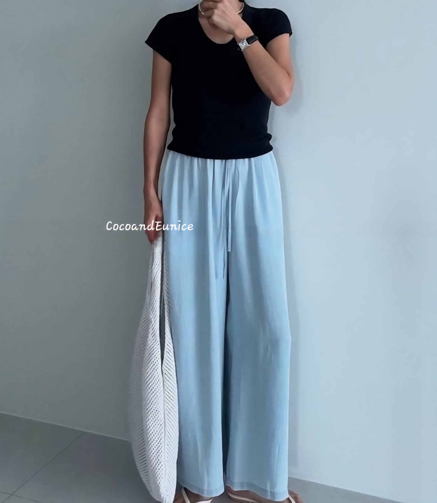 🌿 Premium 100% Tencel Flowy Pants-Made in Korea