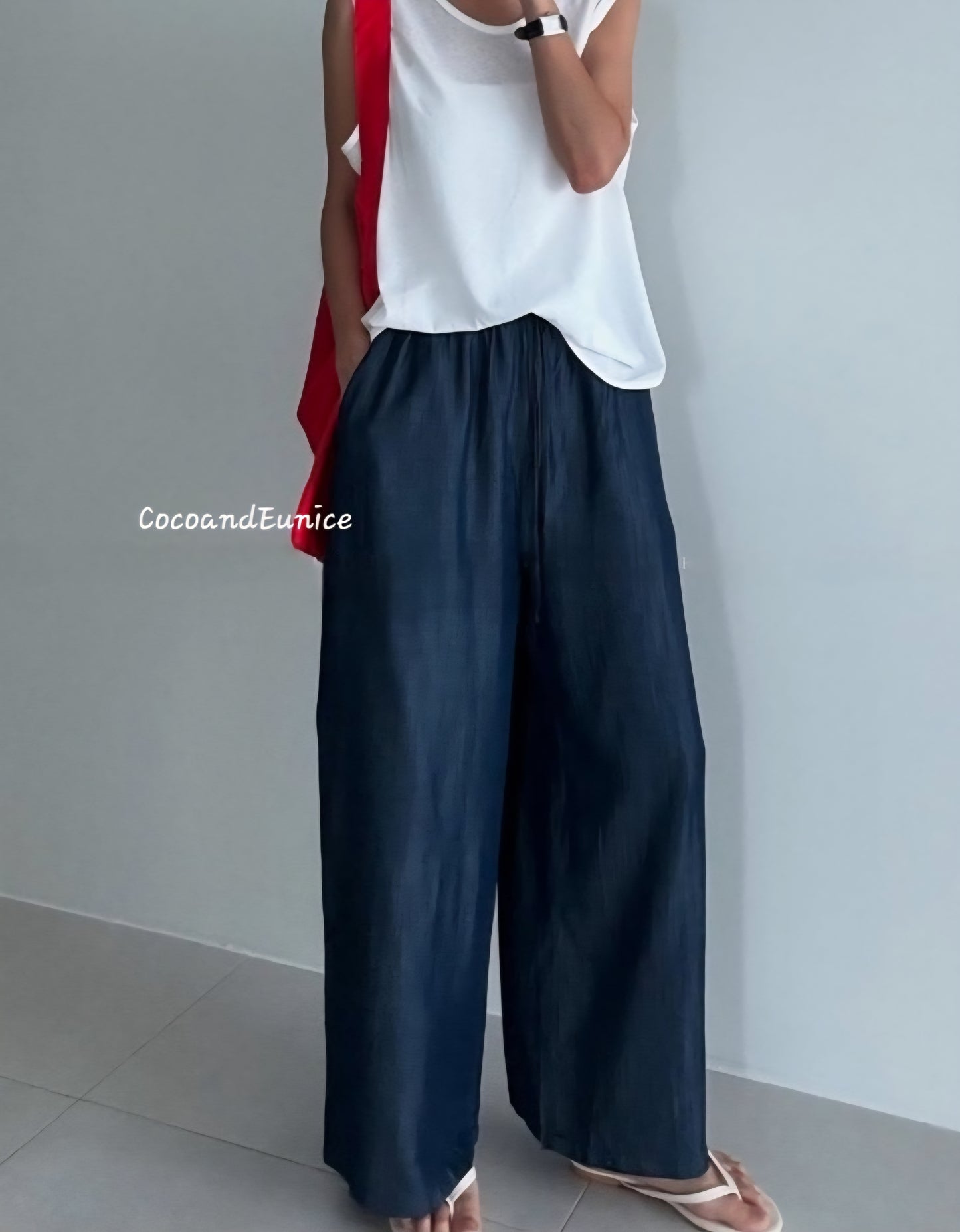 🌿 Premium 100% Tencel Flowy Pants-Made in Korea