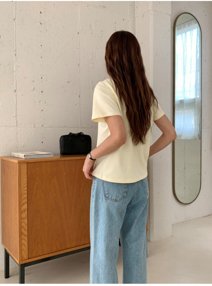 🎀 Real Cotton Span Tee ✨ Must-Have Essential!