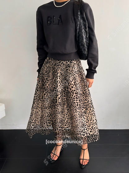 ✨️NEW ARRIVAL✨️ 🌿Unique Leopard Tulle Skirt