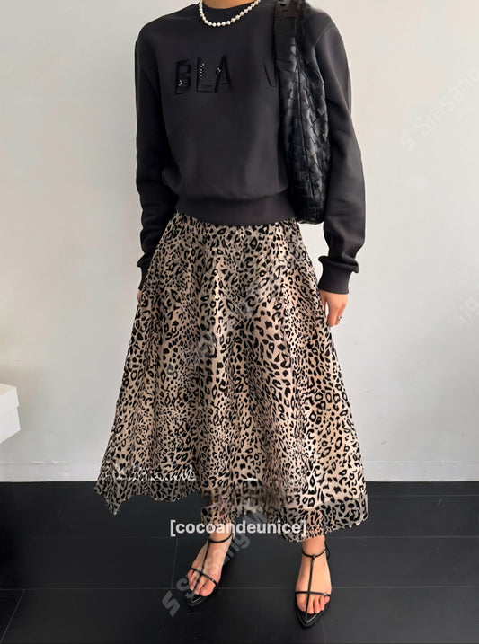✨️NEW ARRIVAL✨️ 🌿Unique Leopard Tulle Skirt
