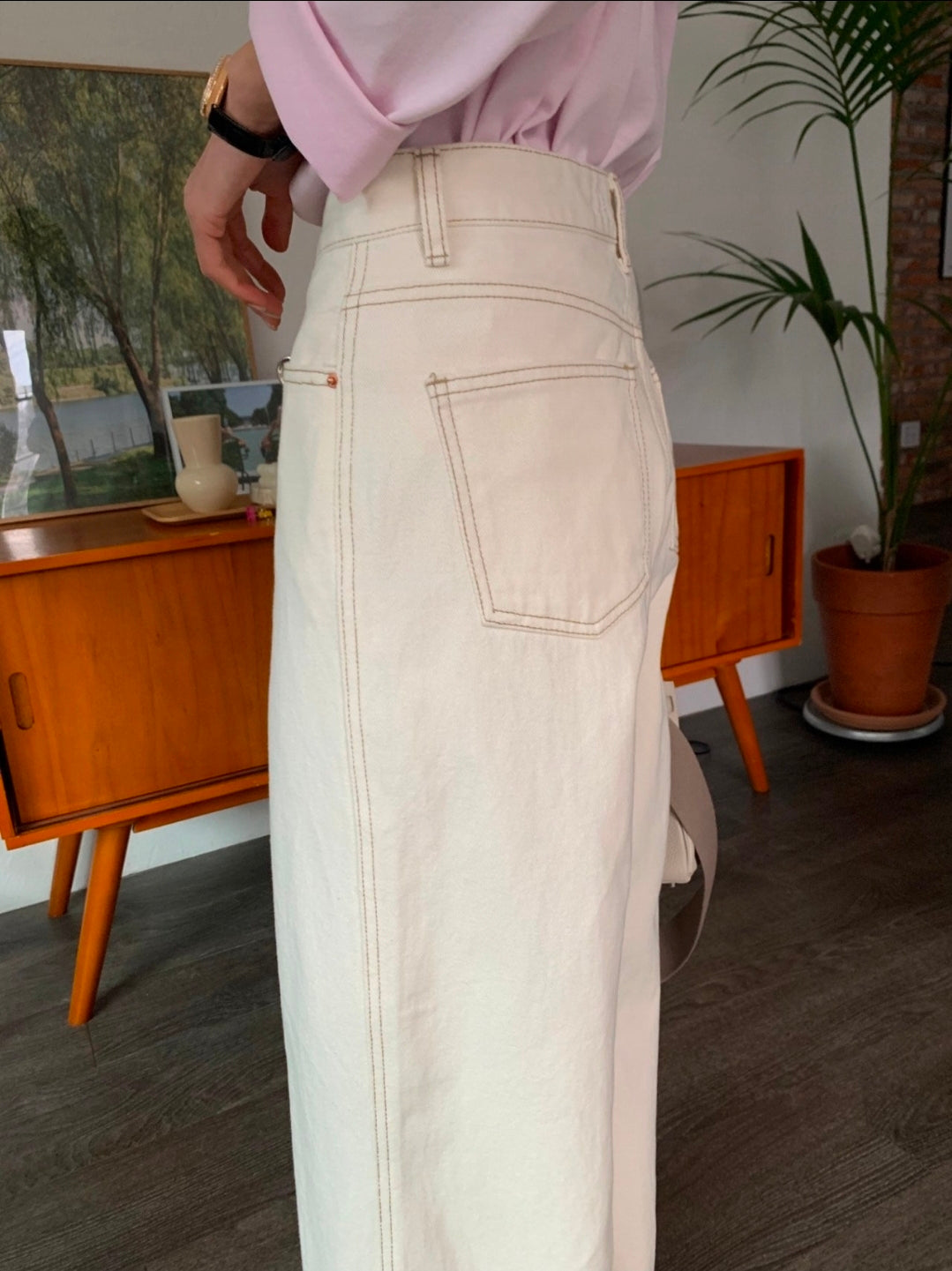 🌿 Double-Stitch Straight Pants