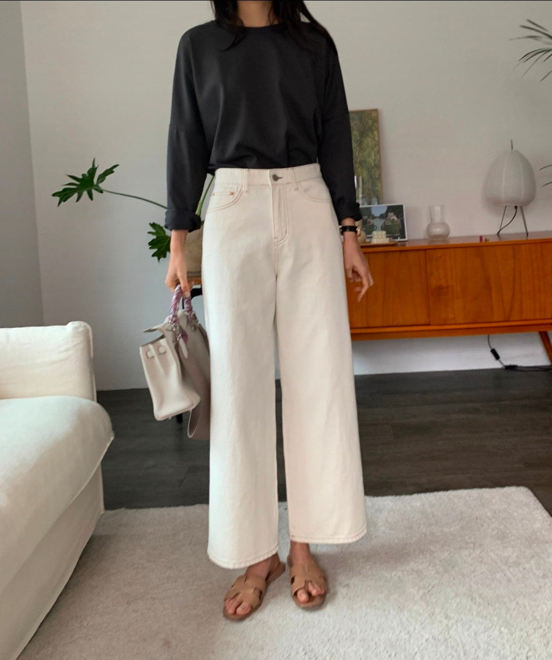 🌿 Double-Stitch Straight Pants