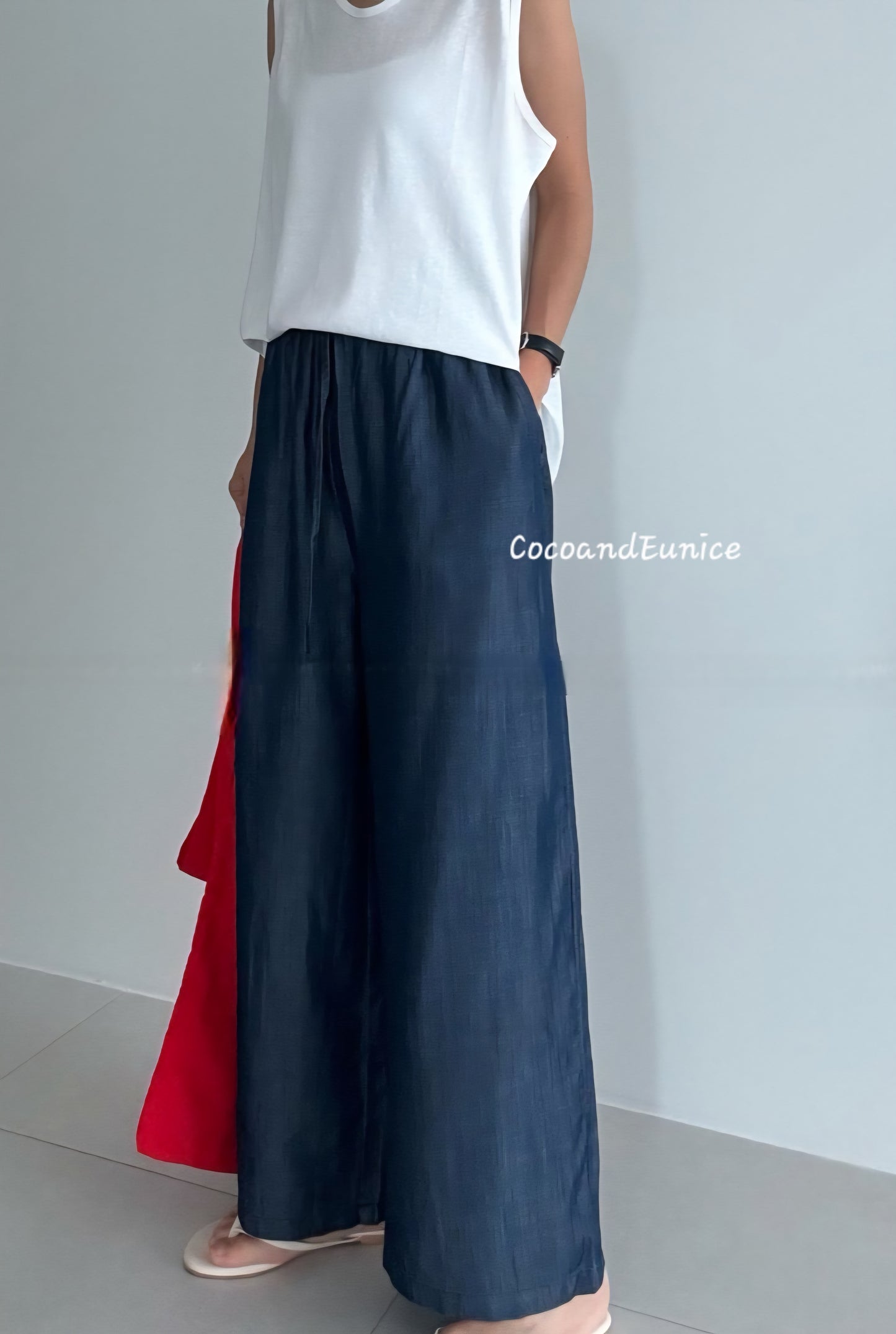 🌿 Premium 100% Tencel Flowy Pants-Made in Korea