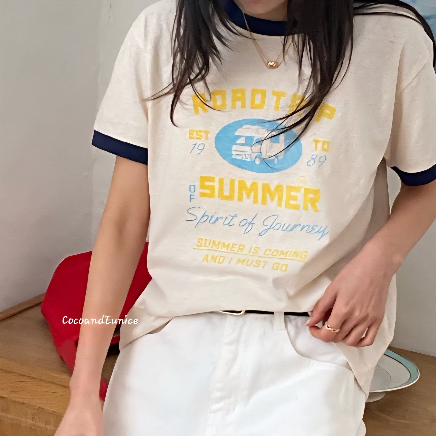 🌿 Vintage Road Ringer Tee (Washed Cotton)