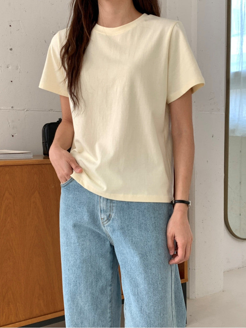 🎀 Real Cotton Span Tee ✨ Must-Have Essential!