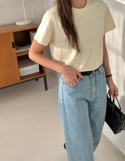 🎀 Real Cotton Span Tee ✨ Must-Have Essential!