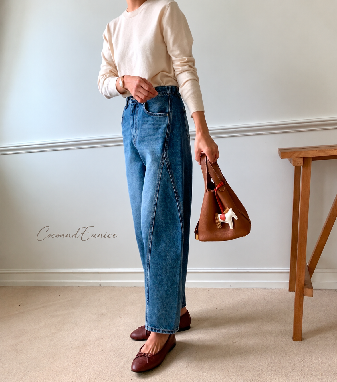 ❣️NEW|Curved Seam Back-Banding Denim Jeans-Made in KOREA