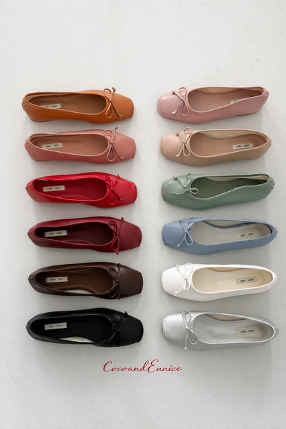 🌿 Like Lambskin Eco Leather Flat Shoes_12COLORS