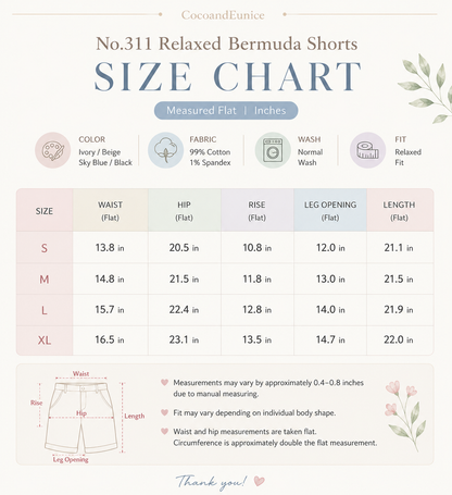 🌿 No.311 Relaxed Bermuda Shorts