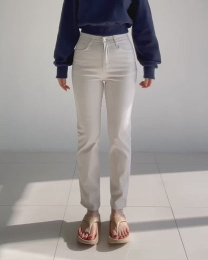 🌿 NO.301 Cotton Straight Pants (Relaxed Straight Fit)