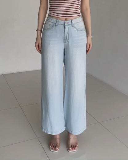 🌿No.3115 Tencel 7/8 Length Wide Pants